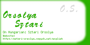 orsolya sztari business card